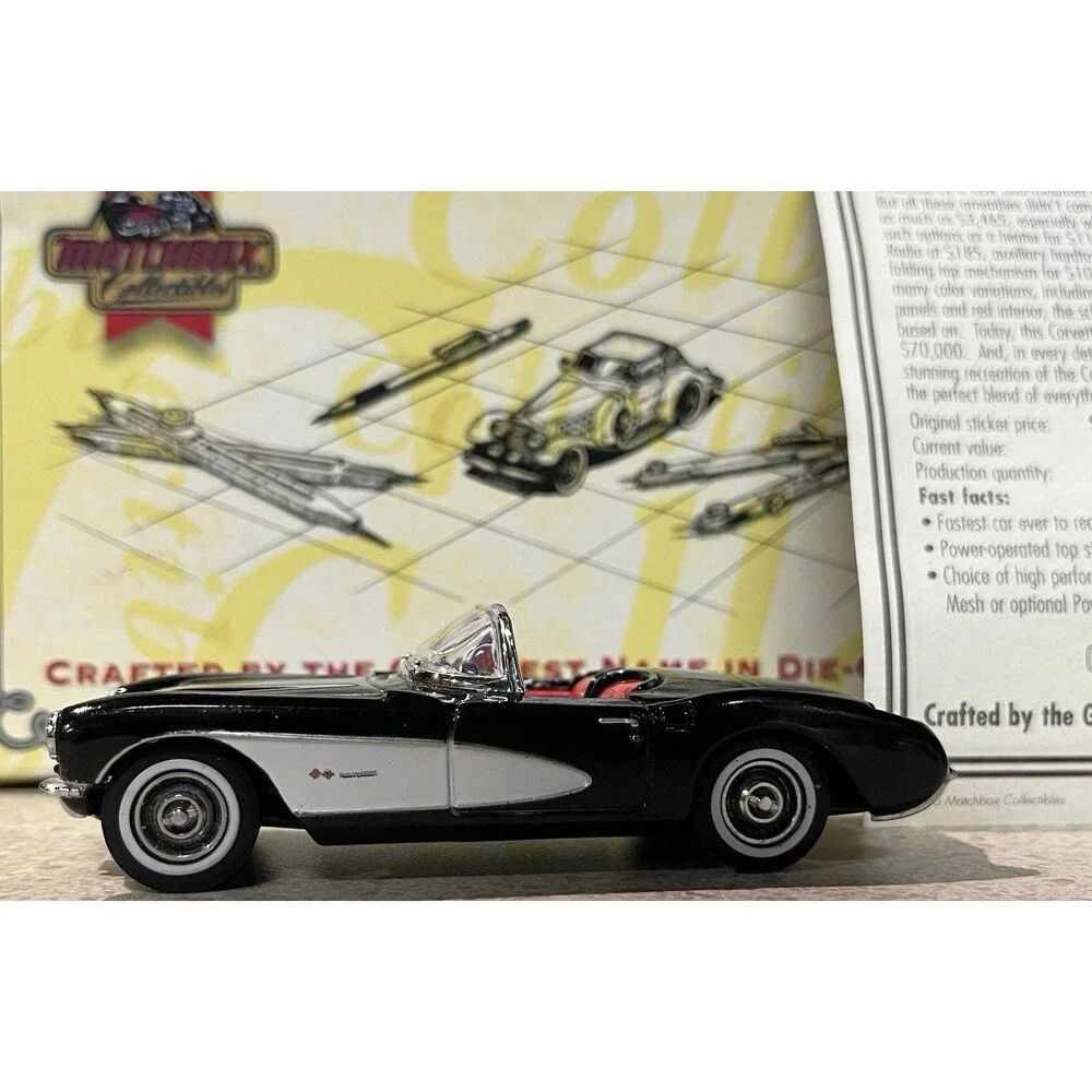 Vintage Matchbox Collectibles 1956 Chevy Corvette Convertible Hardtop Diecast